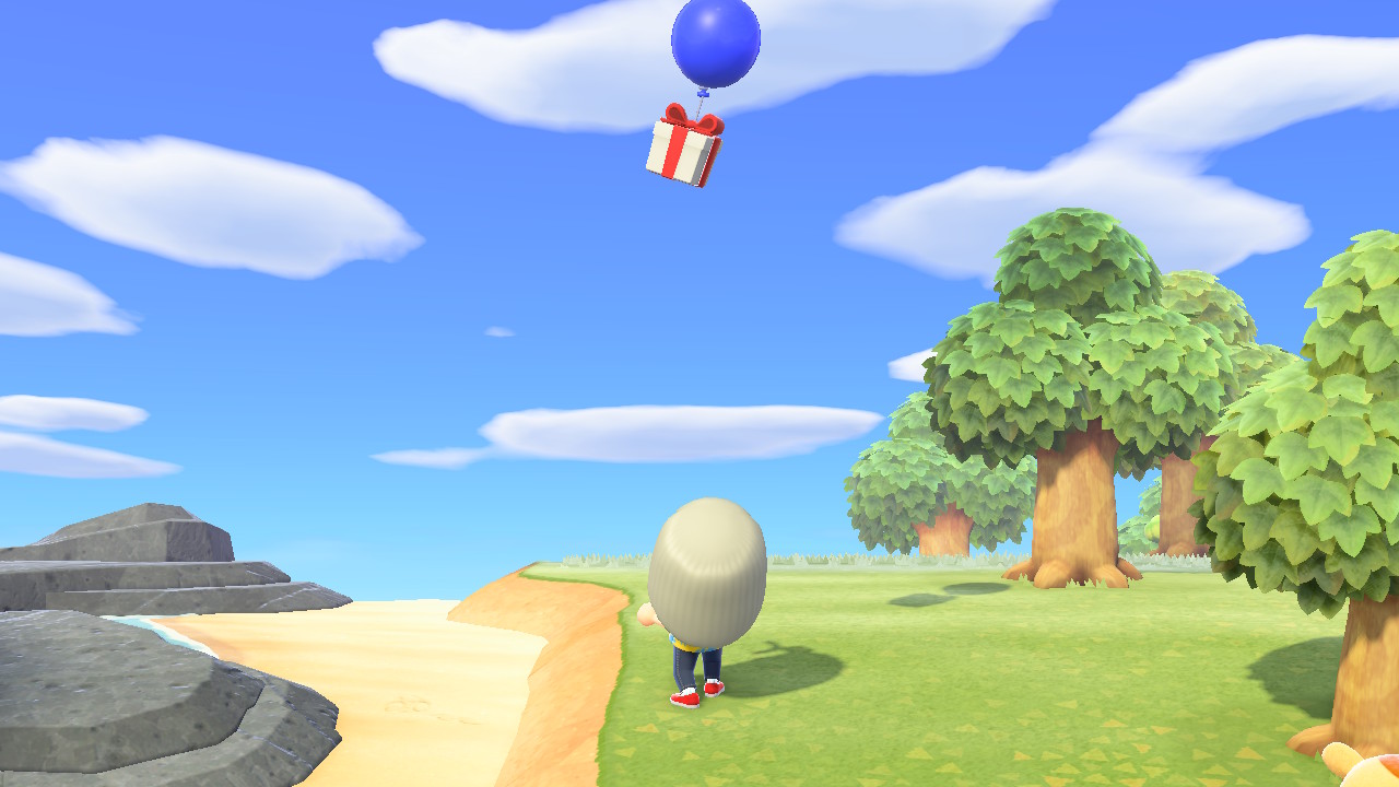 Animal Crossing New Horizons Cadeaux ballons, comment les attraper